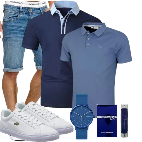 Boyfriend Hellblau/Blau Hemd Jeans Short/Bermuda/Kurze Hose Indicode kombinierenLook: Boyfriend, Rad, Moderne, Feine, Coole, Nahtlos, Retro, Schlichte, Skater, Sportlich