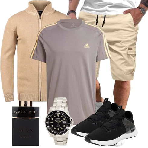 Khaki/Beige Cargo Short/Bermuda/Kurze Hose JMIERR kombinieren