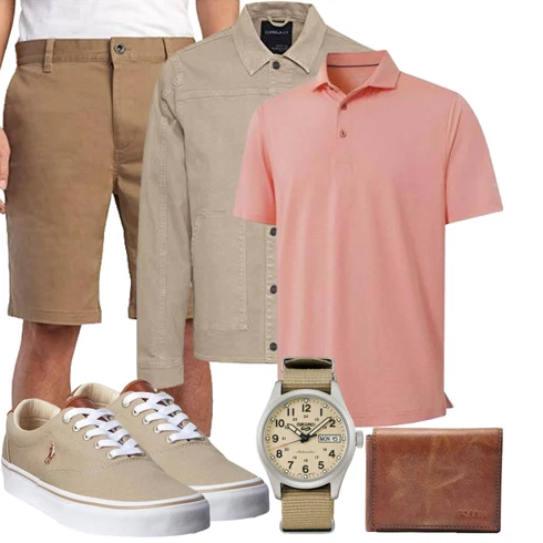 Khaki/Beige/Braun Uniformjacke/Shirtjacke/Cordjacke 11 project kombinieren