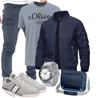 Elegant Outfit mit Blau/Dunkelblau/Grau Boyfriend Hose/Chino Hose/Löcherne Hose/Skinny Hose/Cargo-Jogginghose/Kurze Hose/Capri/Freizeithose/Cargohose/Cargo Short/Slim Hose Yazubi "Casual Outfits"Look: Moderne, Empire, Smart Casual, Coole, Schön, Casual, Workwear, Techno, Nahtlos, Trendige, Unisex, Elegant