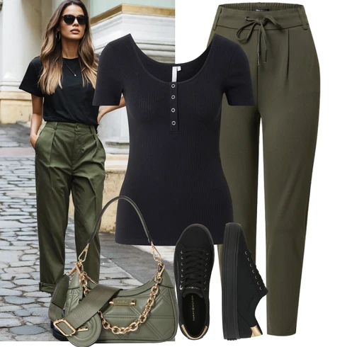 Kombinace Tmavě Zelená/Zelená/Khaki Dlouhá Kalhoty/Navlékací Kalhoty/Úzká Kalhoty/Sportovní kalhoty/Tréninková Kalhoty/Ležérní Kalhoty/Žerzejová Kalhoty/Jogger Kalhoty/Teplák Only