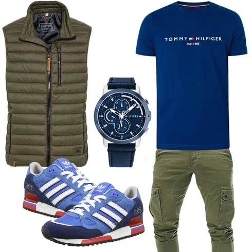DunkelGrün/Grün Cargohose/Cargo-Jogginghose/Kurze Hose/Capri/Cargo Short Cassiecy kombinieren