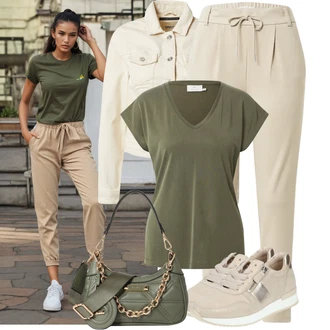Outfit sa Krem/Bijela/Narandžasta/Bež/Kaki Gajtana Jakna/Crop Jakna/Kratka Jakna/Kratka Traper Jakna/Proljetna jakna/Ljetna jakna/Vintage Jakna/Traper Jakna Only "Prekrasni proljetni outfiti"