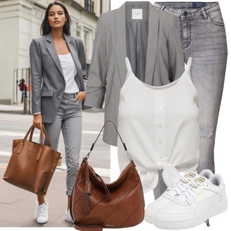 Zapínání na knoflíky Outfit s Krémová/Bílá Tričko & Top Pánské boty/Bustierový Top/Tílko s ořezem/Krátký Top/Krátký top/Halenka Bez Rukávů/Top Se Špagetovými Ramínky Only "Skvělý vzhled"