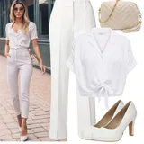 Bílé Halenky s Knoflíky Móda Pro Plnoštíhlé Outfity image