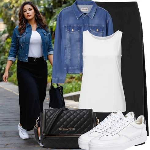 Denim Jakne kombinirajte z Bela/Črna/Rjava Majice za špagete Trendyol, Zelena/Modra/Krem/Rjava/Svetlo modra/Temno modra/Pastelne barve/Bela Kratke Denim Jakne/Denim Jakne levi's, Bež/Rjava/Krem/Bela/Zelena/Khaki Usnjene Superge/Superge Nizke/Ozke superge/Superge Luknjast/Poletne superge Furla, Torbice za čez ramo tous, Črna Hlačna krila/Krila za matično pisarno/Maxi krilo/Razširjeno krilo/Krščansko krilo Trendyol