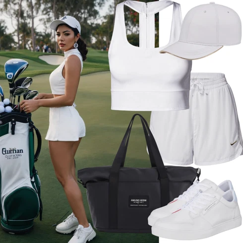 Kombinace Krémová/Bílá Košile Mušelínové Šortky/Bermuda/Teplákové šortky/Šortky/Cyklistický šortky/Vysoký pas Kraťasy Nike