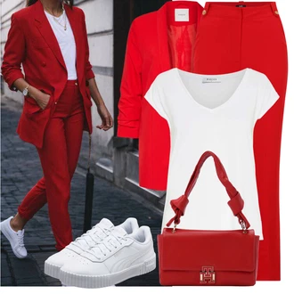 Outfity pro volný čas Vánoce s Tmavě červená/Červená wallis petite "Jarní outfit"Look: Bar, Vánoce, Valentýn