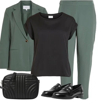 Outfit sa Crna Poslovna Obuća/Loafer Cipela/Trotteur Only "Proljetni outfit"