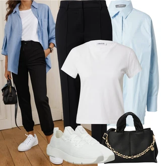 Outfit sa Bijela/Krem Muške tenisice za trčanje/Sportska majica/Funkcionalna majica/Majica s mrežicom/Zamotana Majica/Majica/Otmjena majica Edited "Proljetni outfit"