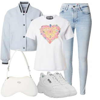 outfit mit Svetlo modra Hlača velika velikost Tommy Jeans "Lahka oblačila"