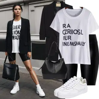 Outfity pro jízdu na koni "Pohodlný styl s cyklistickými kraťasy a sako"