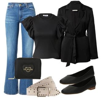 outfit mit Bež/Rjava/Khaki Ženski Pas brez Zaponke/Sproščeni pas/Klasični pasovi/Usnjeni pas/Širok pas Tamaris "Pomladanski Outfit"