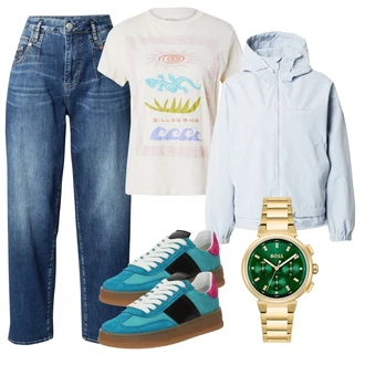 outfit mit Zlati/Roza/Zelena/Temno zelena Baterija za uro/Orodje za uro/Pametna ura/Verižna ura/Zapestna ura Boss "Pomladanski Outfit"