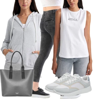 outfit mit Bela/Krem Superge Nizka/Ozka superga/Usnjene superge/Vintage superga polaris "Pomladanski Outfit"