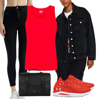 Pilates outfit mit Ženske 7/8 Kavbojke/Gležnarji/Capri Kavbojke/Odrezane Kavbojke/Push up Kavbojke/Usnjene Čevlje/Termodžinsi DeFacto "Pomladanski Outfit"Look: Balet, Prosti čas, Pilates