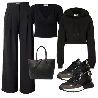Kamuflaža outfit mit Siva/Črna/Bež Gorniški čevelj/Tekaški copat/Pristopni čevelj/Cam čevelj/Gimnastični čevelj MICHAEL Michael Kors "Pomladanski Outfit"