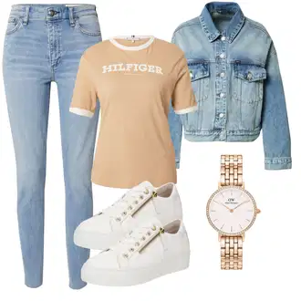 Til outfit mit Svetlo modra/Modra Vintage Jakna/Kratka Denim Jakna/Denim Jakna LTB "Pomladanski Outfit"