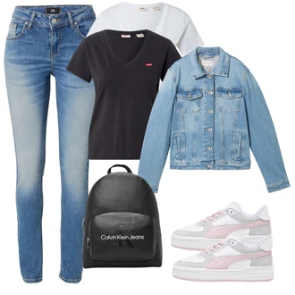 outfit mit Roza Vintage superga/Poletne superge/Skate Obutev/Plato-Sneaker/Superge Nizka Puma "Pomladanski Outfit"
