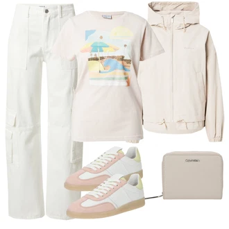 outfit mit Bela/Roza/Krem Ozka Superga/Usnjene superge/Superge Nizka/Vintage Superga Kennel & Schmenger "Pomladanski Outfit"
