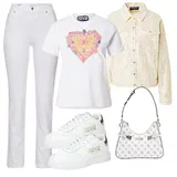 Bež Rebrast Žamet Jakna kombinirajte image