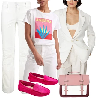 outfit mit Roza Mehki Čevelj/Copat Balerinka/Copat/Trotteur/Loafer Čevelj/Ravni čevelj/Women's Cloth shoes pe1 "Pomladanski Outfit"