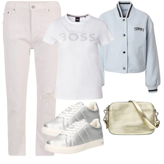 Visok pas outfit mit Ravne Kavbojke "Pomladanski Outfit"
