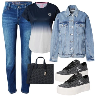 Spomladanske Outfiti Kul mit Temno modra Poslovna torba/Vrečka za prenašanje/Pisarniška torba/Nakupovalna torba MICHAEL Michael Kors "Pomladanski Outfit"Look: Eleganten, Kul, Modernen, Mom, Premij