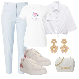 outfit mit Bluza in Tunika Mango "Pomladanski Outfit"
