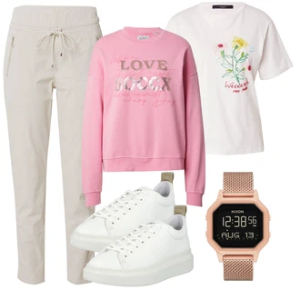 outfit mit Roza Women's Hoodies and Sweatshirts SOCCX "Pomladanski Outfit"