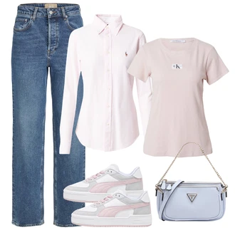 outfit mit Roza Vintage superga/Poletne superge/Skate Obutev/Plato-Sneaker/Superge Nizka Puma "Pomladanski Outfit"