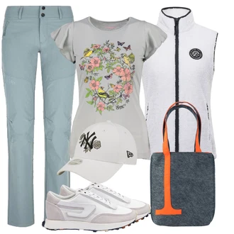Gost na poroki outfit mit Svetlo modra/Siva/Turkizna/Modra Hlače Bombažna Hlača/Hlače Za Prosti Čas/Eleganten hlačni kostim/Hlače s 5 Žepom/Hlača z Razporkom/Hlačna Obleka za Poroko/Boyfriend Hlača/Svečani Hlačni Kostum/Moderni hlačni kostim/Poslovni hlačni kostim/Športno eleganten hlačni kostim/Keper Hlača kilpi "Pomladanski Outfit"