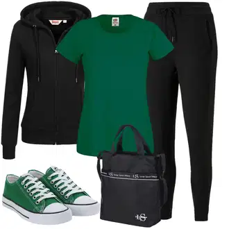 outfit mit Črna Merino jakna/Športna Jakna/Jakna s Kapuco/Jesenska jakna/Jakna s Stransko Zadrgo Lonsdale "Pomladanski Outfit"