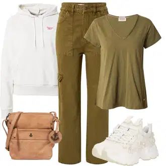 outfit mit Krem/Bela Superga Superge Luknjasta/Debele Superge Buffalo "Pomladanski Outfit"