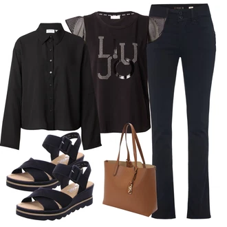 outfit mit Črna Bluza Vila "Pomladanski Outfit"