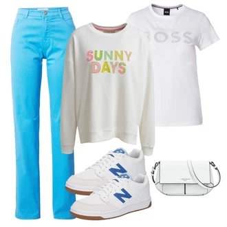 outfit mit Svetlo modra/Modra/Turkizna Brax "Pomladanski Outfit"