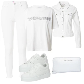 outfit mit Krem/Bela Plašč/Jakna/Bluza velika velikost Tommy Hilfiger "Pomladanski Outfit"