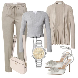 outfit mit Siva Hlača velika velikost "Pomladanski Outfit"