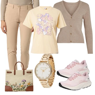 outfit mit Zlati Verižna ura/Darilni komplet ur/Orodje za uro/Zapestna ura MICHAEL Michael Kors "Pomladanski Outfit"
