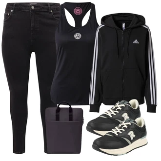 outfit mit Črna/Krem/Rjava/Temno zelena/Škrlatna Športni copat Zumba čevelj/Teniški copat/Pristopni čevelj/Fitnes copat/Rokometni copat/Gimnastični čevelj/Tekaški copat "Pomladanski Outfit"
