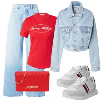 Til outfit mit Svetlo modra/Modra Denim Jakna/Crop Jakna/Kratka Jakna/Kratka Denim Jakna/Vintage Jakna Abercrombie & Fitch "Pomladanski Outfit"