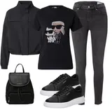 Siva VERO MODA Kavbojke Visokega Pasu outfiti za dame image
