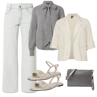Visok pas outfit mit Ravne Kavbojke G-Star Raw "Pomladanski Outfit"