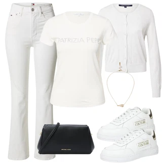 outfit mit Bela/Zlati/Rdeča/Rjava Fine verižica/Ogrlica/Bogato okrašena Ogrlica Lacoste "Pomladanski Outfit"