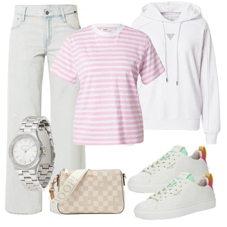 Visok pas outfit mit Ravne Kavbojke G-Star Raw "Pomladanski Outfit"