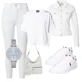 Hip Hop Obrezana majica outfiti za dame image