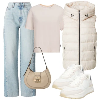 outfit mit Rjava/Bež/Khaki/Roza Majica s kratkimi rokavi/Kratka majica/Moški tekaški copati/Funkcijska Majica/Majica/Klasična Dolžina Jack Wolfskin "Pomladanski Outfit"