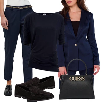 outfit mit Ovitek za majico/Kratka majica/Majica Vrh/Srajca Carmen/Dolga srajca/Slap-izrez majica/Casual Majica/Priložnostni Vrh/Klasična Dolžina/3/4 majica woox "Poslovna oblačila"