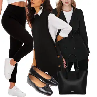 3/4 rokavi outfit mit Tunika Majica/Dolga Bluza/Bluza s Stoječim Ovratnikom/Bluza z zaplato na komolcu/Bluza z gumbom/Bluza cool & sexy "Poslovna oblačila"