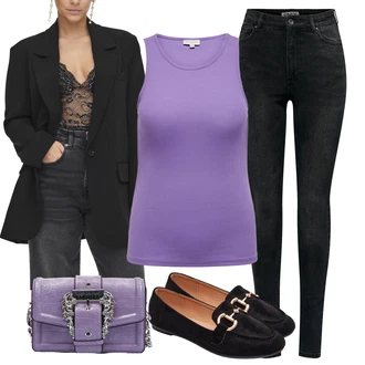 outfit mit Škrlatna/Temno modra Top za plažo/Top brez rokavov/Klasična Dolžina/Pleteni vrh/Majica brez rokavov/Grafična majica/Športna majica/Moški čevlji/Oblačila za plažo/Pulover za plažo Only "Poslovna oblačila"